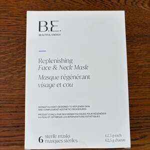 B.E. Beautiful Energy Replenishing Face and Neck Mask: 6 Sterile Masks